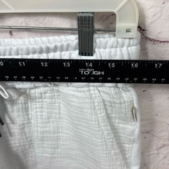 Magellan Outdoors Lounge Set Womens Large Relaxed Fit Shirt Shorts 2 Pc White - Picture 6 of 13